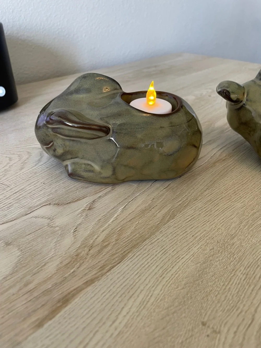 π Vintage Partylite Ceramic Pottery Bunny Rabbit Tea Light candle holders (2) - Picture 6 of 14